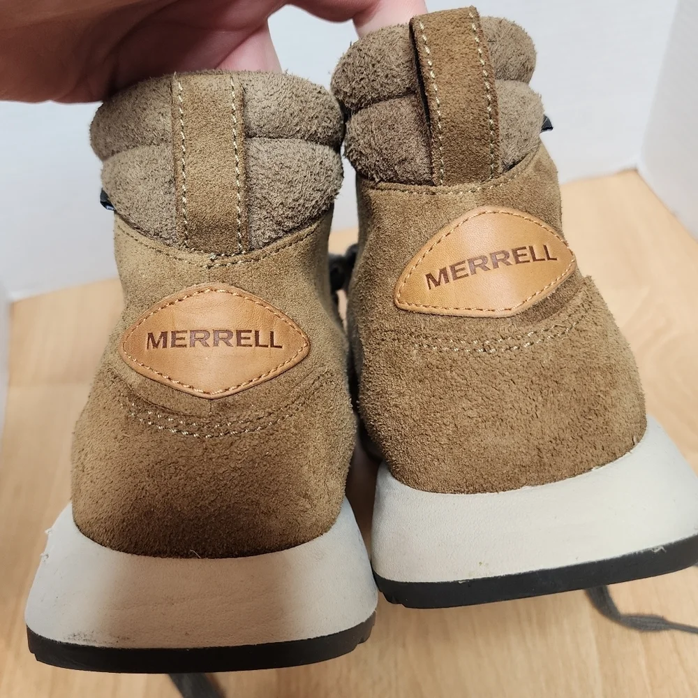 Merrell Ashford Classic Chukka Leather Tan‎ Brown Boots Men's Size 12 No Insoles